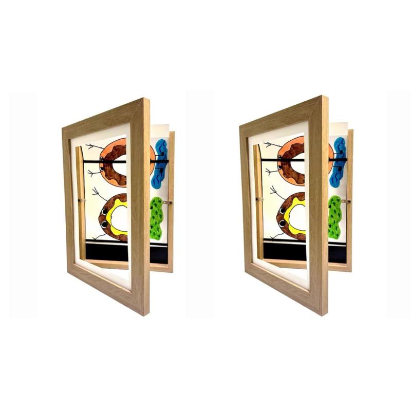 2pcs Kids Art Frame Front Opening Picture Frames