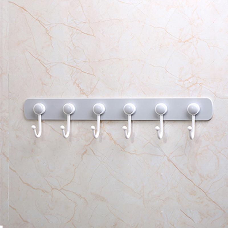 360 Rotating Rack with 6 Hooks Towel Rag Hook Hanger Bathroom Organizer