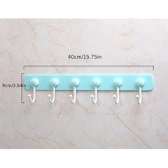 360 Rotating Rack with 6 Hooks Towel Rag Hook Hanger Bathroom Organizer