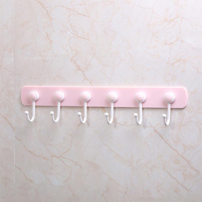 360 Rotating Rack with 6 Hooks Towel Rag Hook Hanger Bathroom Organizer