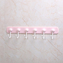 360 Rotating Rack with 6 Hooks Towel Rag Hook Hanger Bathroom Organizer