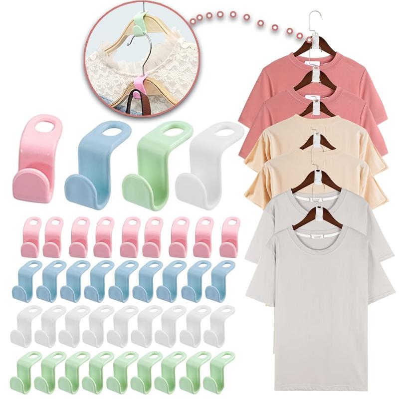 9PCS Plastic Cascading Hanger Hooks Heavy Duty Clothes Closet Organizer