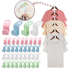 9PCS Plastic Cascading Hanger Hooks Heavy Duty Clothes Closet Organizer