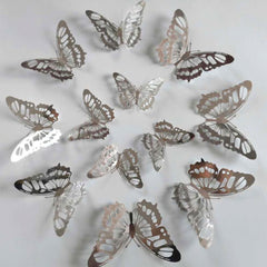 12pcs 3D Hollow Butterfly Wall Stickers DIY Home Room Decor
