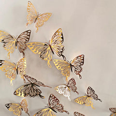 12pcs 3D Hollow Butterfly Wall Stickers DIY Home Room Decor