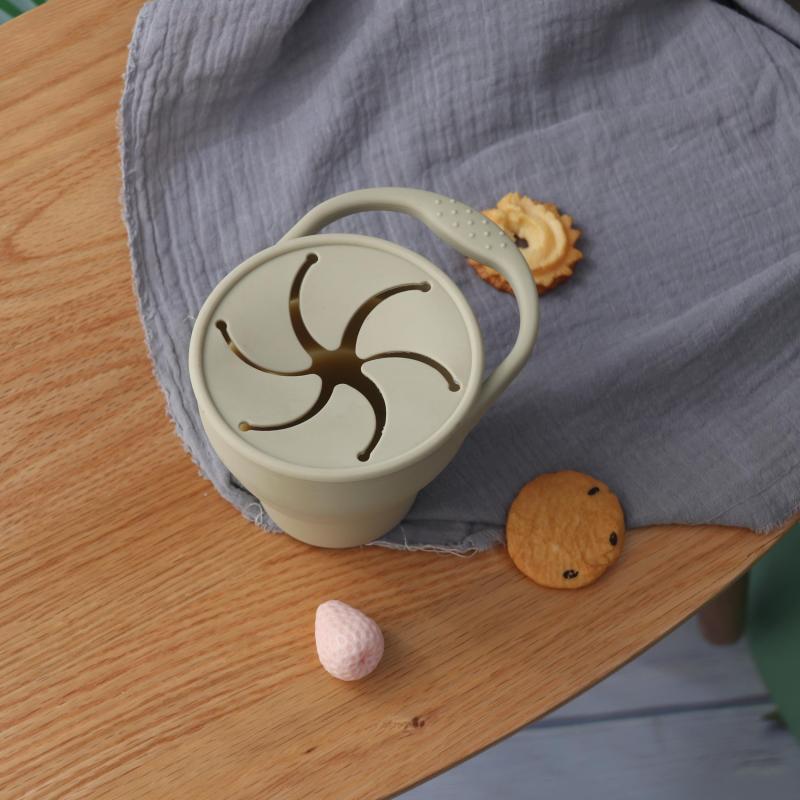 Silicone Snack Cup for Kids Portable Snack Catcher
