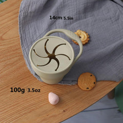 Silicone Snack Cup for Kids Portable Snack Catcher