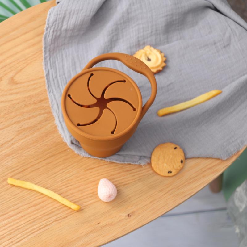 Silicone Snack Cup for Kids Portable Snack Catcher