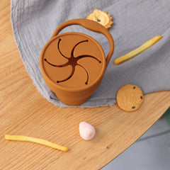 Silicone Snack Cup for Kids Portable Snack Catcher