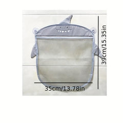 2pcs Kids Bathroom Cartoon Mesh Hanging Bag Bath Toy Storage
