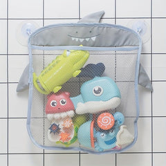 2pcs Kids Bathroom Cartoon Mesh Hanging Bag Bath Toy Storage