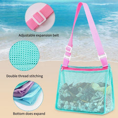 Kid Beach Bag Toy Storage Seashell Net Bag Swimming Pool Organizer Bag