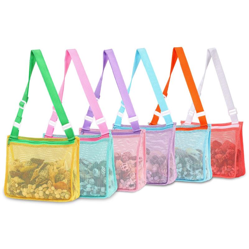 Kid Beach Bag Toy Storage Seashell Net Bag Swimming Pool Organizer Bag