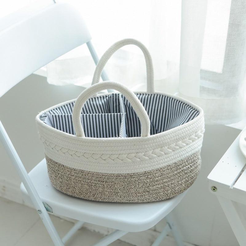 Woven Diaper Caddy Organizer For Baby