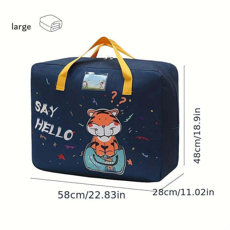 Cartoon Pattern Storage Bag for Kids, Thickened Wear-Resistant, Portable & Folda
