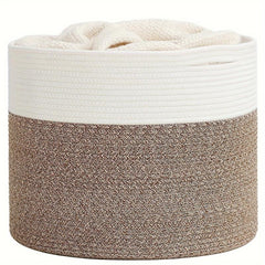 Large Rope Woven Basket 40X40X35cm Baby Laundry Blanket Storage Organizer