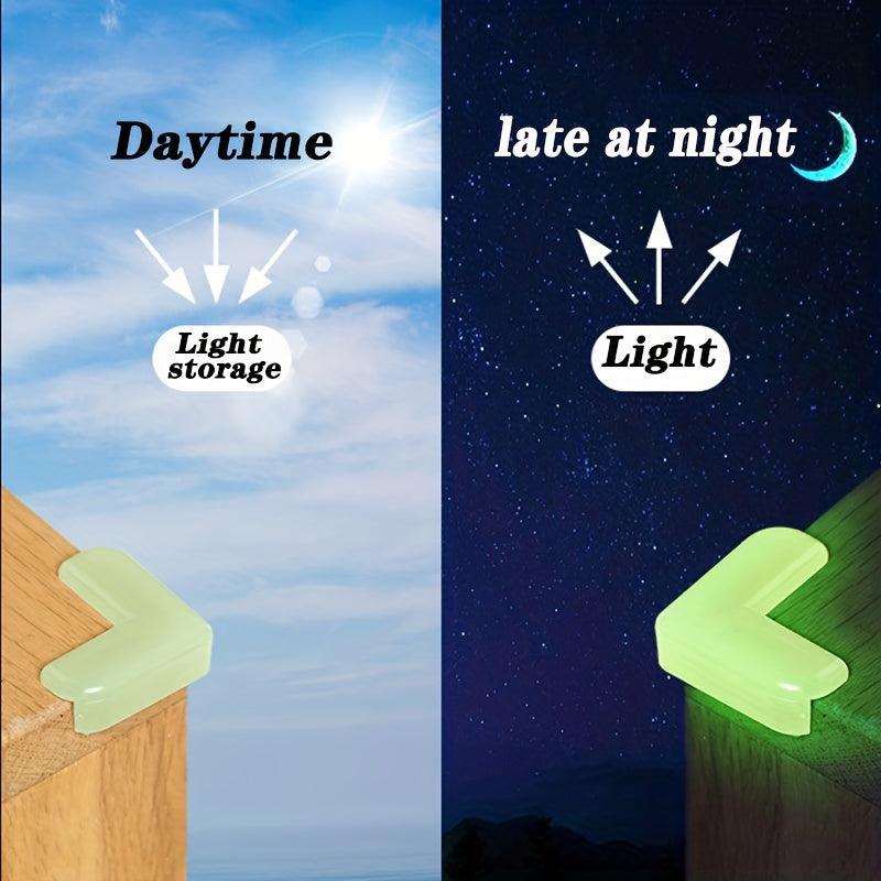 4pcs Luminous Anti Collision Corner Protectors Soft Glow Coffee Tables Furniture