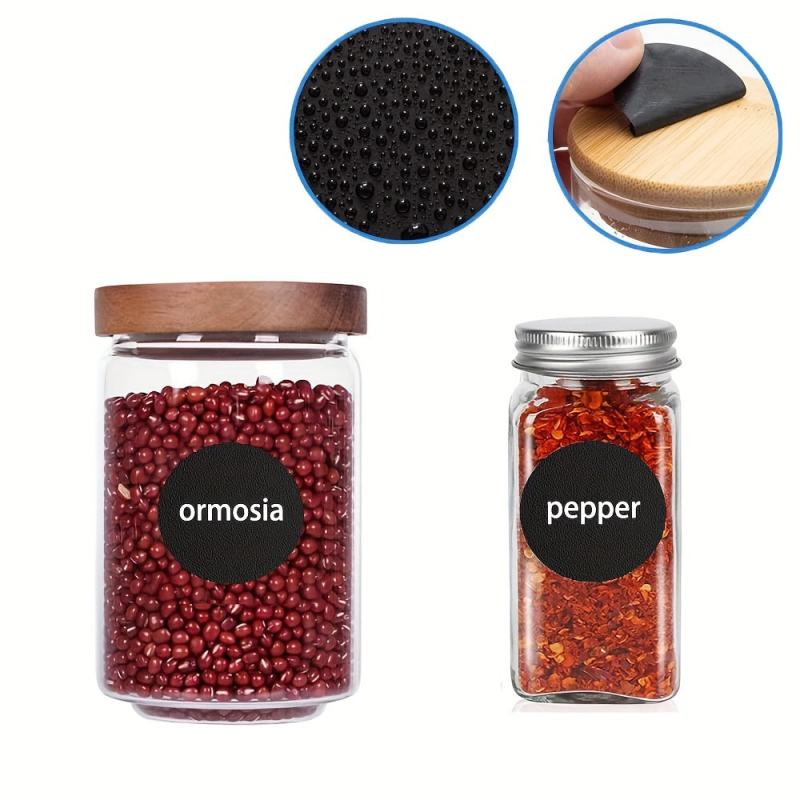 Waterproof Spice Label Stickers with Pen 120pcs Round Seasoning Bottle Stickers