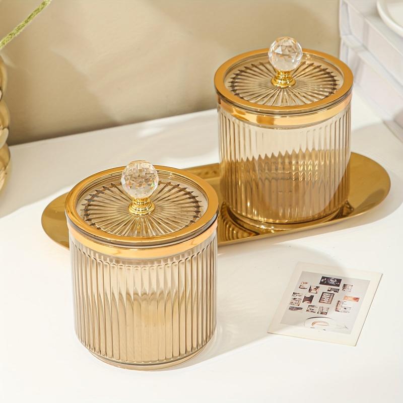 Acrylic Food Jar With Crystal Ball Sealed Lid Coffee Bean Storage Tank