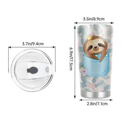 Sloth Tumbler With Straw: I Can Do Slower Sloth