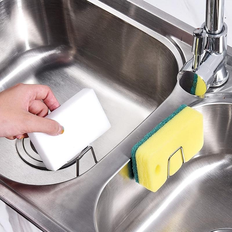 Kitchen Sink Sponges Holder Self Adhesive Drying Rack