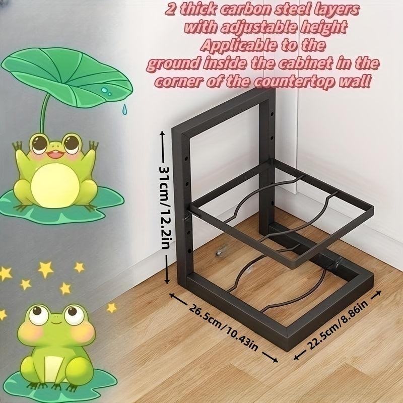Adjustable Pot Lid Holders and Pan Rack for Kitchen Organization
