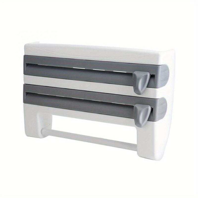 3-in-1 Kitchen Roll Dispenser with Cutter for Smooth Cutting Edges