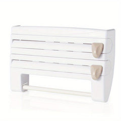 3-in-1 Kitchen Roll Dispenser with Cutter for Smooth Cutting Edges