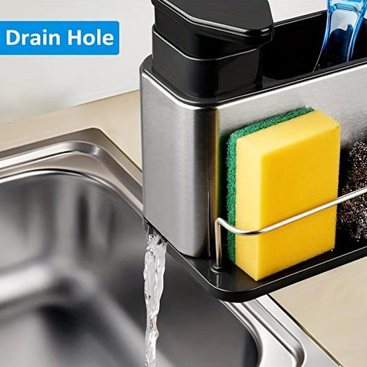3-in-1 Sponge Holder & Organizer Tray for Kitchen Sink