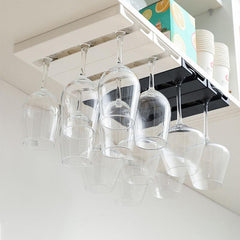 Wine Cup Hanging Rack Glass Holder Under Shelf No Drill