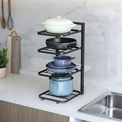 Pan And Pot Organizer For Cabinet Heavy Duty Pot Lid Rack