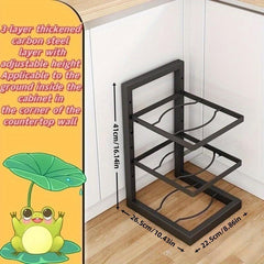 Pan And Pot Organizer For Cabinet Heavy Duty Pot Lid Rack