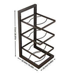 Pan And Pot Organizer For Cabinet Heavy Duty Pot Lid Rack