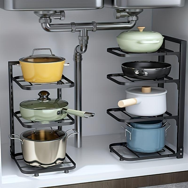 Pan And Pot Organizer For Cabinet Heavy Duty Pot Lid Rack