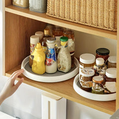 1pc Rotating Seasoning Rack Countertop Salt Soy Sauce Bottle Jar Organizer