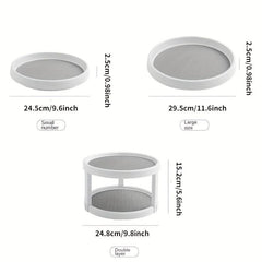 1pc Rotating Seasoning Rack Countertop Salt Soy Sauce Bottle Jar Organizer