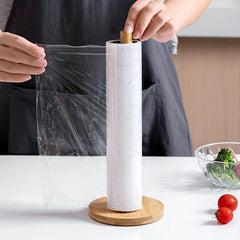 Wooden Paper Towel Holder Stand Tissue Organizer Roll Dispenser