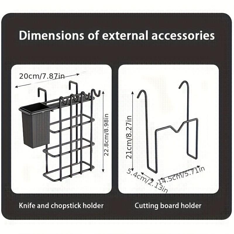 2-Tier Stainless Steel Dish Drying Rack with Drainboard