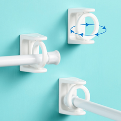 Adjustable Self Adhesive Curtain Rod Holder Clamp Hooks