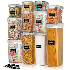 BPA Airtight Food Storage Container with Lid, 24 Labels, Marker, Dishwasher Safe