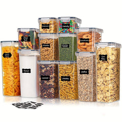 12pcs Airtight Food Storage Containers BPA Free Dry Food Canisters