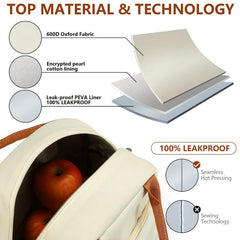 Insulated Lunch Bag Waterproof Cooler Bag for Work School