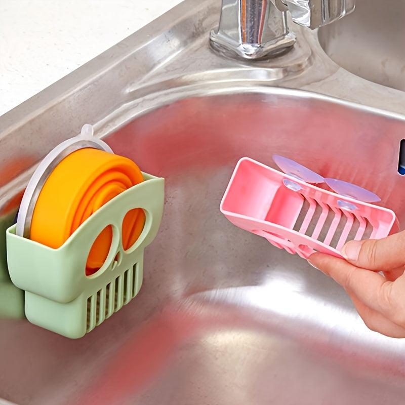 Double Decker Sink Shelf Drain Rack with Suction Cup Kitchen Organizer
