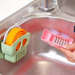 Double Decker Sink Shelf Drain Rack with Suction Cup Kitchen Organizer