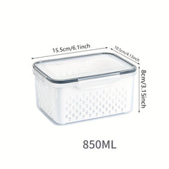 3pcs Fruit Storage Containers For Fridge with Colanders