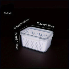 3pcs Fruit Storage Containers For Fridge with Colanders