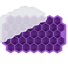 Honeycomb Silicone Ice Tray 37 Grids Hexagonal Ice Cube Mold