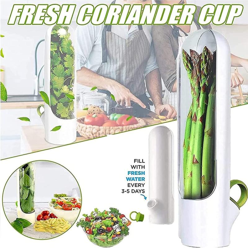 Herb Saver Refrigerator Pod Vegetable Keeper Container Vanilla Cup