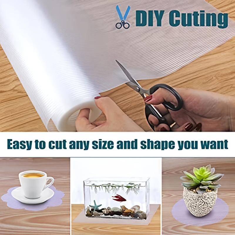 Non-Slip Washable Shelf Liner for Kitchen Cabinet Shelves Refrigerator Storage