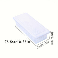 1pc Food Drain Box With Draining Pad Thickened Transparent Fresh Keeping Box